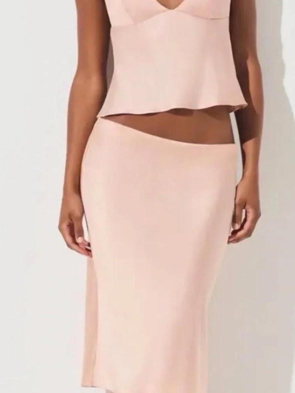 Skims Silk Midi Skirt Villa Size M